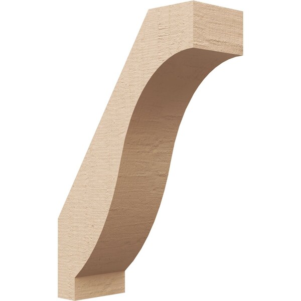 Ekena Millwork 3-inch W x 8-inch D x 12-inch H Baker Rough Cedar Woodgrain TimberThane Knee Brace, Primed BRCUR03X08X12BKRRCPR - main